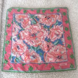 Lilly Pulitzer floral printed silk scarf